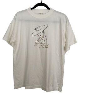Vintage Paris lady graphic cotton t shirt